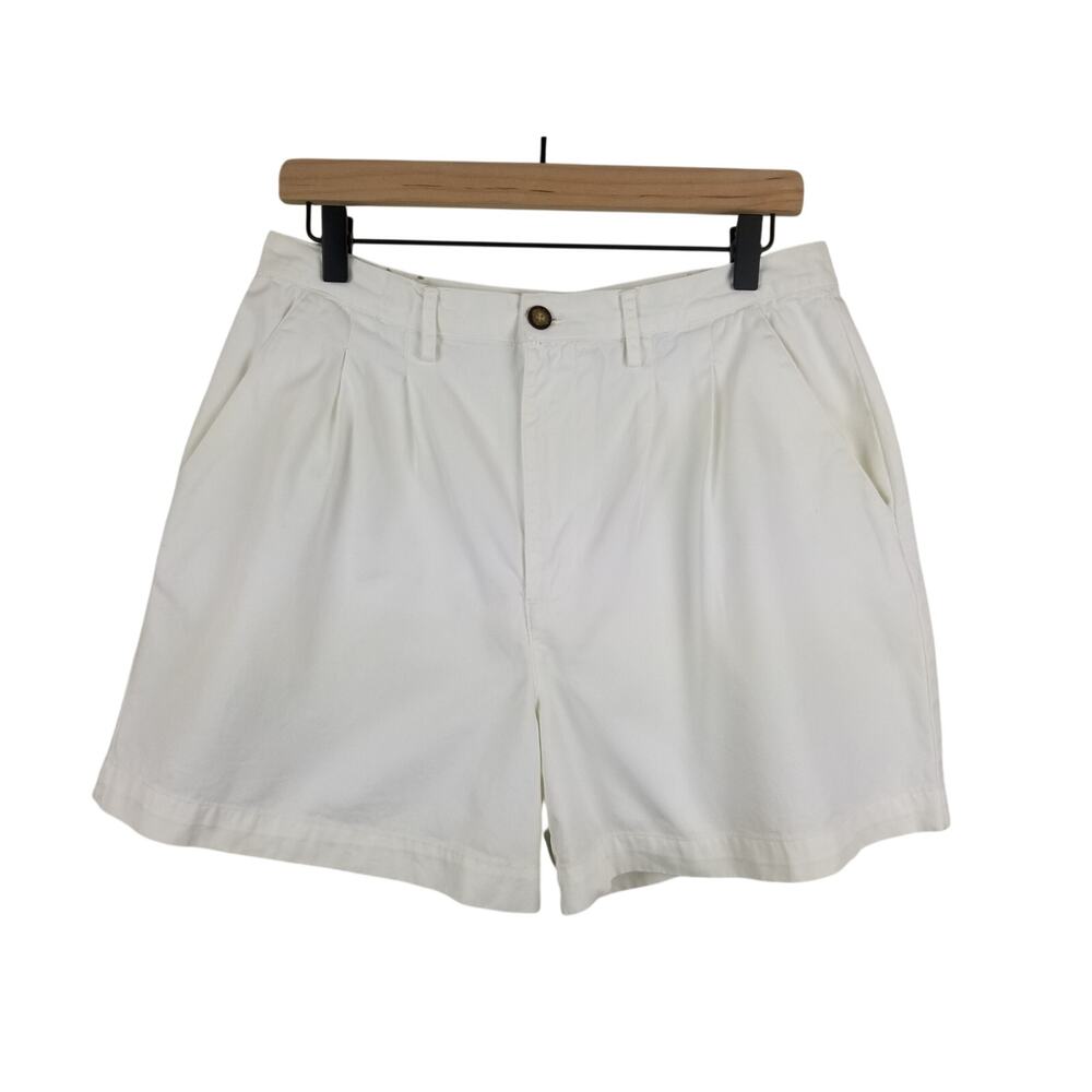 VTG Ki-Ko-Mó 13/14 White High Waisted Pleated 90's Mom Shorts